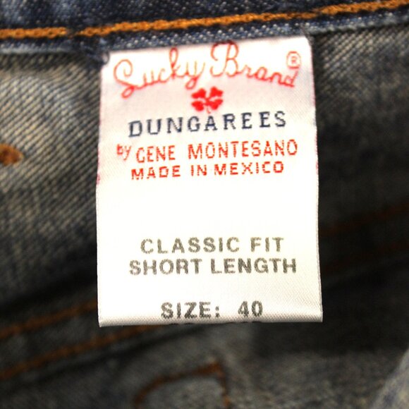 Lucky Brand Men's Dungarees Jeans Size 40 Classic Fit Short Length Hip Hop Sk8r - Picture 4 of 7